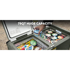 ICECO VL75ProD 12V Fridge Freezer 75L Dual Zone | Heavy-Duty Steel Portable Refrigerator