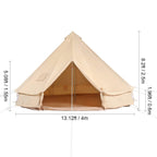 Premium 4-Season Canvas Bell Yurt Tent | Heavy Duty Cotton Canvas Glamping Tent