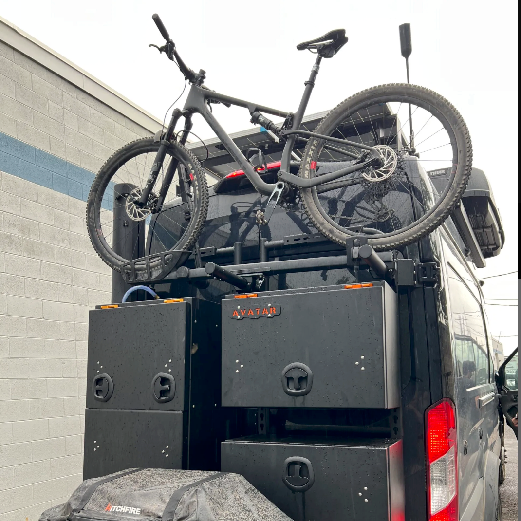Avatar Offroad Massif Storage Solution Bike Posts | Van Exterior Bicycle Mount System