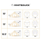 White Duck 20' Regatta Bell Tent | 4-Season Luxury Cotton Canvas Glamping Tent