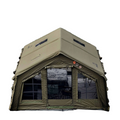 Coody Familia Airtent 17.2 + Wood Stove Kit | Forest Green Air Tent with Caminus Stove