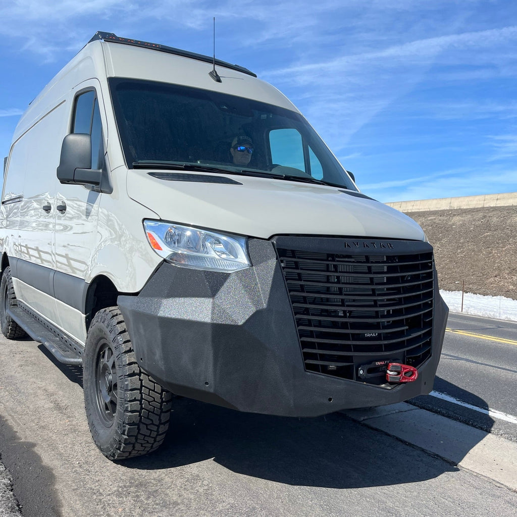 The Avatar Offroad Low Profile Ultra Rack for Sprinter Vans